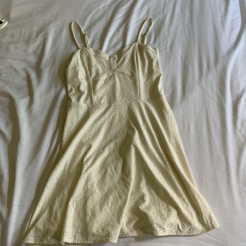 Cream women’s lace dress